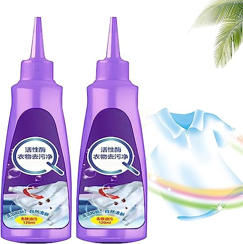 Active Enzyme Laundry Stain Remover, Active Enzyme Clothing Stain Remover,White Shirt Guardian,Clothes Stain Remover,Active Enzymatic Laundry Cleaning,Stain Remover For Clothes (2 Pcs)