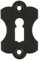MS Beschläge Schlossrosette Türrosette Antik Optik Möbelrosette Schwarz matt Stahl Schlüsselrosette Zylinderrosette Schlüsselschild Rosette (Buntbart)