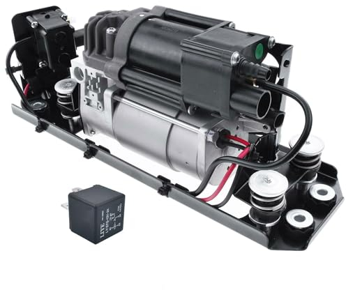 Luftfederungs Kompressorpumpe mit Halterung Ventilblock & Relais, kompatibel mit 5er Gran Turismo F07 2009-2017 5er Touring F11 200-2017 7er F01 F02 F03 F04 2008-2015, Ersatz für 37206784137