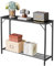YMYNY Console Table, Slim Console Table for Hallway, Metal Frame, Compact Display Table, Sofa Table for Small Spaces, Entryway, Living Room, Sturdy, 107×30×78CM Black HST006B