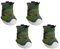 Spark Paws Hundeschuhe – rutschfest & Atmungsaktiv, Pfotenschutz im Sommer für heiße Oberflächen & Wandern, Strapazierfähig, 4er-Set - Green, A