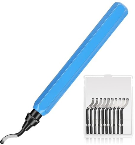 oumuik Deburring Tools with 10 ultra -high -speed steel blades, suitable for metal, resin, PVC and 3D printed plastic edges