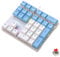 LINKEET Mechanical Numpad Rainbow Backlit Smooth Red Switches Wired USB Number Pad 33-Key NKRO Numeric Keypad with XDA PBT Keycaps External Keyboard Num Pad for Laptop, Mac - White Blue