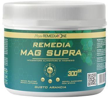 REMEDIA ONE - Mag Supra, Integratore di Magnesio Supremo Donna Completo in Polvere con 5 Sali di Magnesio (Carbonato, Citrato, Pidolato, Bisglicinato, Cloruro) per Stanchezza Fisica e Mentale - 300 Gr