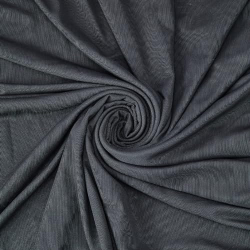 SUPERFINDINGS Stretch Power Mesh 1.7x1 m Schwarzer Power Mesh Stoff 4 Wege Stretch Mesh Elastischer Netzstoff Aus Polyester Zum Nähen von Kleidungsstücken Brautkleidern Kostümen
