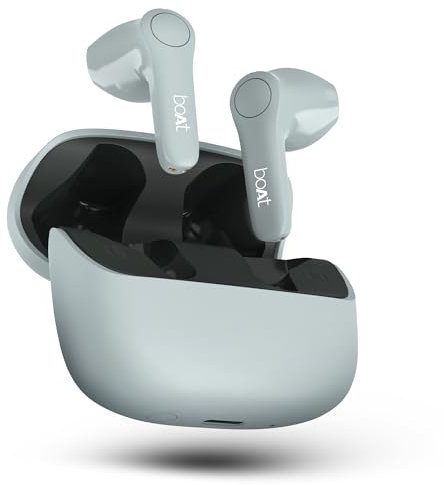 boAt Newly Launched Airdopes Atom 81 Pro TWS in Ear Earbuds w/ 100hrs of Playtime, 4 Mics with ENx™, Beast™ Mode with 50ms Low Latency, 13mm Drivers, IWP™ Tech, ASAP™ Charge(Slate Fusion)