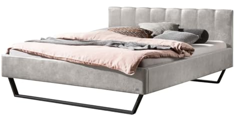 Hasena Polsterbett Schwebebett Stefano 25 Kunstleder Grey 180x200