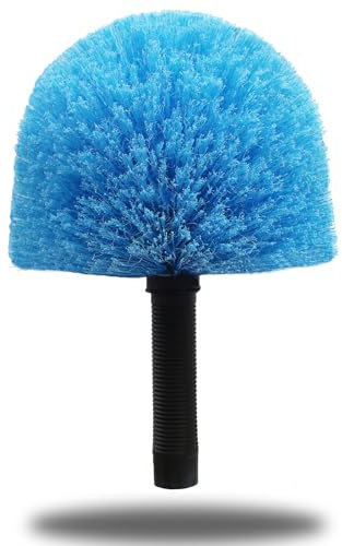 Spazzola per spolverare ragnatela, spazzola a ragnatela per la pulizia di ragnatele per interni ed esterni // Adatto a pali filettati Acme standard // Solo testina per spolverare ragnatela-blu (1)
