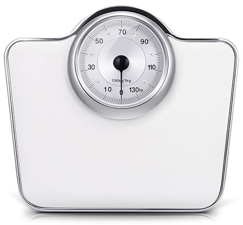 RTREADE Mechanische Personenwaage - große, Starke und extraflache Personen Digitalwaage - Körperwaage mit Step-On-Technik - Stabiles Metallgehäuse - Kalibriert mit einem Knopf