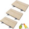 3PCS Bird Platform Flat Wooden Stand Pet Platform Climbing Platform Bird Cage Accessories for Small Animals Parakeets Budgies Chinchilla Hamster Rat Mouse Parrot,19 * 10CM