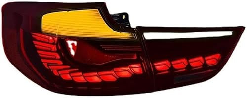 RUIHAHA Auto Rückleuchten für BMW 3 Series GT F34 GTS 2014-2015 Rücklicht Montage Heckleuchte Rückleuchte Hintere Bremsleuchte Hinten Stop Indicator Light Ersatz Einbauteile,Red Full Set