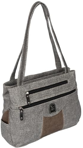 EAAKIE Damen Tasche, Schultertasche, Handtasche, Umhängetasche mit Leder Optik und vielen Fächern