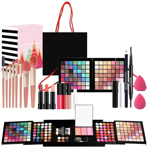 Generisch Makeup Kit für Frauen, Komplettes Makeup Set mit Eyeshadows, Lipsticks und mehr, Ideal für Anfänger und Reisen