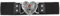 kreepsville 666 Elastischer Gürtel Black Widow Heart Gothic Stretch-Taillen-Cinch-Gürtel, Schwarz, S-M