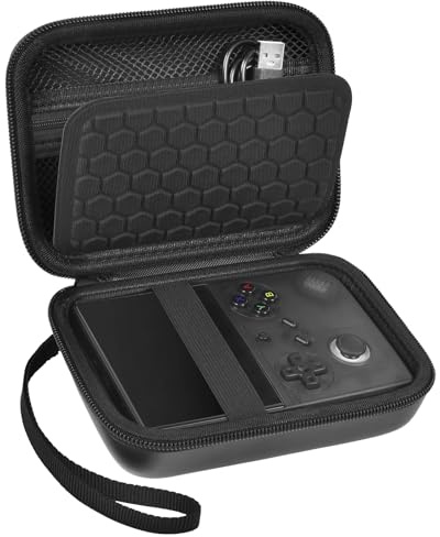 PAIYULE Custodia da viaggio compatibile con console di gioco portatile retrò RG40XX V, organizer per emulatore portatile, borsa da trasporto per console di gioco Android (solo scatola)