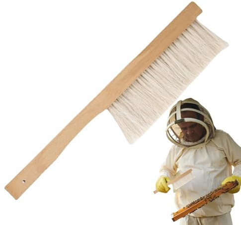 Imkerbürste Für Imker, Imkerbürsten Bienenbürsten Mit Holzgriff, Natürliches Rosshaar, 40cm Bienenstockbürste, Bienenbesen, Bee Broom, Effektive Reinigung,praktische Imkereiausrüstung Für Imker Imkere