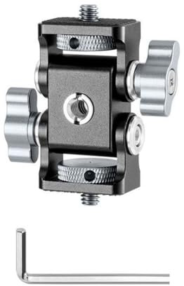 Hkfgdjdl Zwei Köpfe Kamera Gimbals Halterung für LED-Lichter, Monitore und Telefonhalter, 360 Grad drehbar, für Live-Streaming und Fotografie