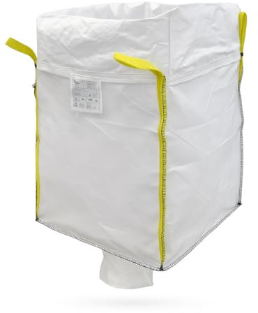 Big Bag mit Füllschürze, 90x90x110 cm, 1500 kg Tragfähigkeit, 1 m³ Volumen (1x BigBag mit Füllschürze und Auslaufstutzen)