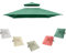 Telo di ricambio for ombrellone a sbalzo quadrato 3x3m, 8 stecche, for piscina, cortile, patio, copertura di ricambio anti-UV(Dark Green,3m (10') Double top)