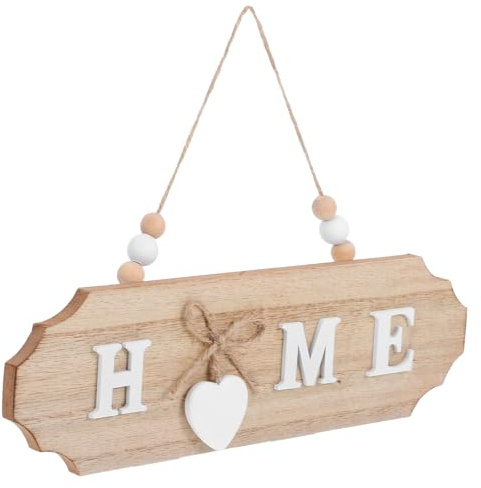 HOLIDYOYO Targa in Legno Scritta Home Word per Porta d'Ingresso, Decorazione Rustica da Parete per Ingresso Casa e Corridoi
