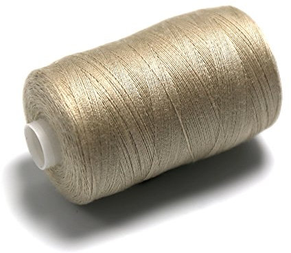 5 fili da cucito beige in poliestere universali per macchina da cucire 1000Y [914,4 m] 40/2 [120]