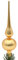 Dekohelden24 Lauschaer Christbaumschmuck - Christbaumspitze Satin Gold Uni, 24 cm, KGL500183A-matt, Gold Matt