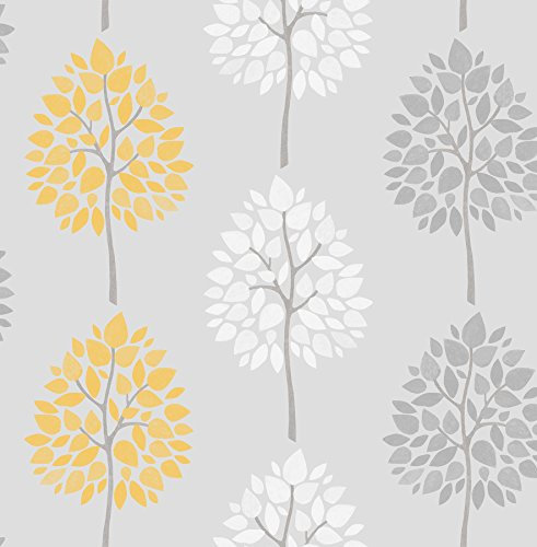 Fine Decor Riva Floral Grey/Yellow