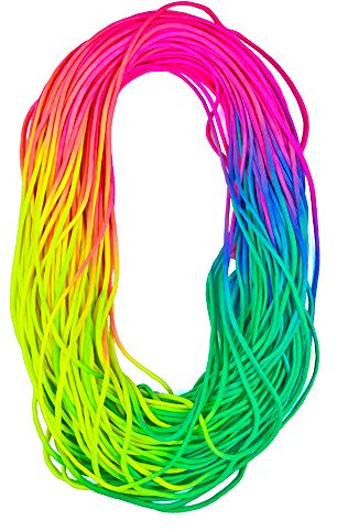 West Coast Paracord Makramee-Webschnur mit Regenbogen-Dip-Dye-Kordel – helle Farbe 550 Paracord (152 cm)