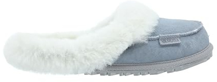Vanuba Handgemacht Lammfell Warme Hausschuhe Damen Winter Slippers - Hauspantoffeln - Kuschel Pantoffeln Damen Plüsch - Damen Pantoletten Winter - Flache Slippers für Drinnen
