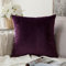 MIULEE Samt Zierkissenbezug ohne Füllung-Zierkissenhülle Dekorative Kissenbezug Dekokissen Kissenhülle mit Verstecktem Reißverschluss Aubergine Lila 20x20 Zoll 50x50 cm 1 Stück