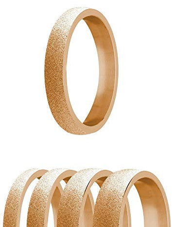 Treuheld Ring - Edelstahl - 4 Breiten - Diamant - Rosegold [24.] - Breite: 3mm - Ringgröße: 62