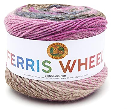 Lion Brand Yarn 217-602 Riesenradgarn, Violets, Acryl, Wilde Veilchen, One Skein, 247 Meter