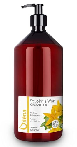 Oïléna - OLIO di IPERICO 1000 ml | Olio Vegetale Corpo | Estratto Naturale 5:1 | Rigenerante Cellulare | Olio per Massaggi Professionale Cicatrizzante, 1000 ml