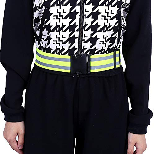 Tbest fabater Reflective Belt,Reflektorgürtel,Reflektierendes Band mit hoher Sichtbarkeit,Verstellbarer Reflektorgurt Sicherheitsgurt Elastisch für Outdoor Laufen,Jogging,Radfahren,Wandern