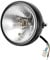 Terisass Faros de motocicleta 12V 35W Estilo retro Moto LED Faros delanteros 5.75 pulgadas Carcasa negra Lente blanca Lámpara de cabeza de motocicleta para GN125