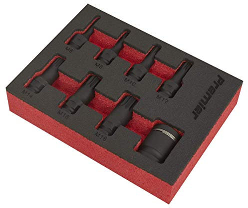 Sealey AK5622 8pc 3/8Sq Drive Spline Impact Socket Bit Set