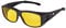 Black with No Side Blinders Night Driving Glasses Men's and Women's Polarised Sunglasses Anti Glare Amber Lens UV400 Polarized Sunglasses Yellow Tinted Glasses Anti Glare Dazzle Cycling Golf Sailing
