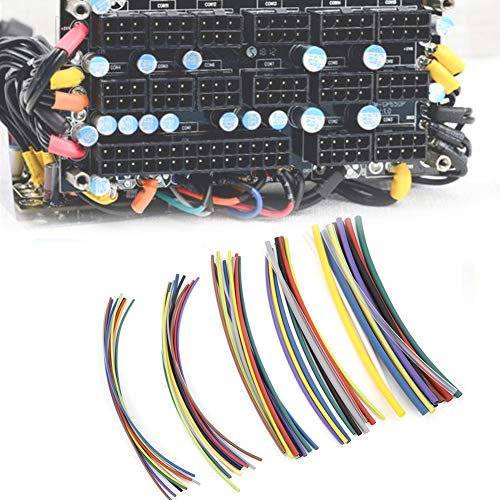 55pcs tube thermorétractable tube, câble de données de téléphone portable housse de protection manchons rétractables respectueux de l'environnement, pour garages électriciens