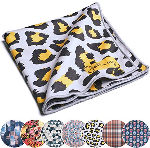 Johans® XXL Mikrofasertuch | Optikerqualität 30x30cm zur Reinigung von Brille, Smartphone, Tablet, Kamera | Brillenputztuch, Displaytuch (Leopard)