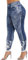 Leggings Yoga Frauen Gedruckte Fitness Running Gym Stretch Sporthose Hose (5XL,5Blau)