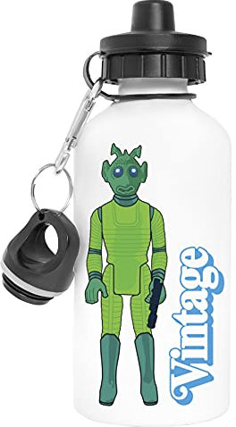 Hopestly Greedo Character Vintage Alluminio Riutilizzabile Sport Viaggio Bottiglia d'acqua Bianca Aluminium Reusable Travel Water Bottle White