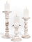 Luxe Designs Wooden Candle Holders for Pillar Candles – Set of 3 Large Decorative Candle Holders for Living Room or Dining Table – Mango Wood Candle Stand Set – Compatible with LED or Pillar Candles