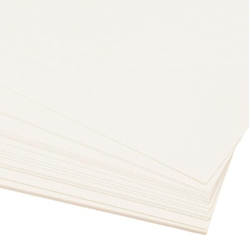 Craftelier Packung mit 25 doppelseitigen Kartons, ideales Material für Kartenherstellung, Scrapbooking und Bastelprojekte, Gewicht: 250 g/m², Größe: 30,48 x 30,48 cm, Elfenbeinweiß