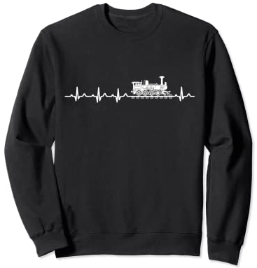 Herzschlag Modelleisenbahn Lokomotive Lok Modell Eisenbahn Sweatshirt