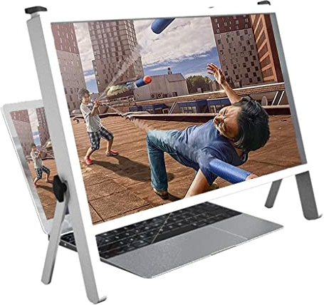 21-Zoll-Universal-Bildschirmverstärker-Vergrößerungsglas, Telefonbildschirmlupe, Laptop-Bildschirmvergrößerungsglas 3-fache Vergrößerungsglas-Leselupe Tragbarer Tablet-Vergrößerungsprojektor für Fil