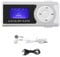 ciciglow Sport MP3, Tragbarer -Musik-Player 16 GB Erweiterungsspeicher mit LED-Taschenlampe LCD-Bildschirm-MP3-Player mit Kopfhörer und USB-Kabel(Silber)