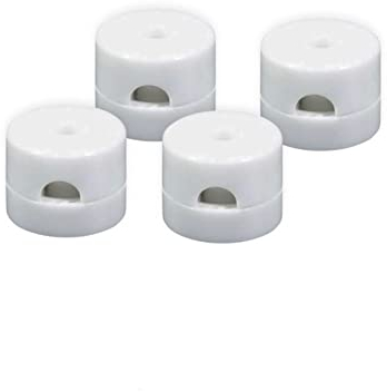 HALOTEC | 4er Set Kabelhalter Kabelklemme | Farbe Weiß | Wand- oder Deckenbefestigung | Sicherheit und Befestigung | Dekoration für elektrische Lampenkabel