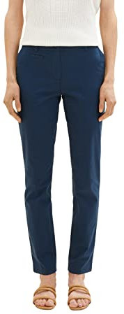 TOM TAILOR Damen 1037288 Slim Chino Hose, 11758 - Midnight Sail, 36W / 32L EU