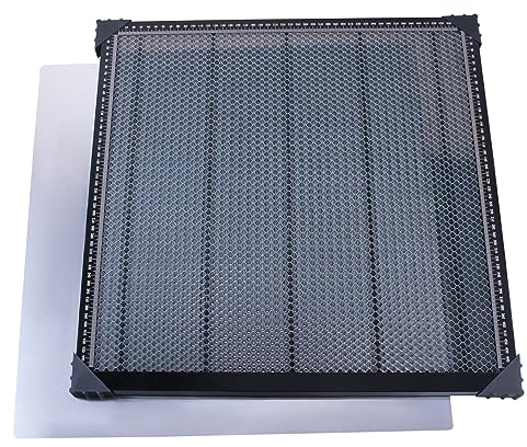 CNCMANS 500 x 500 x 22 mm Honeycomb mesa de panal para máquina de grabado láser, mesa de trabajo con placa de aluminio, para cortador láser y grabado láser