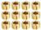 PATIKIL 1/8 NPT Laiton Hex Tête Fraisée Prises, 12 Paquet Compteur Coulé Interne Hex Filetage Douille Tuyau Bouchons Mâle Raccords pour Eau Huile Gaz Tuyau